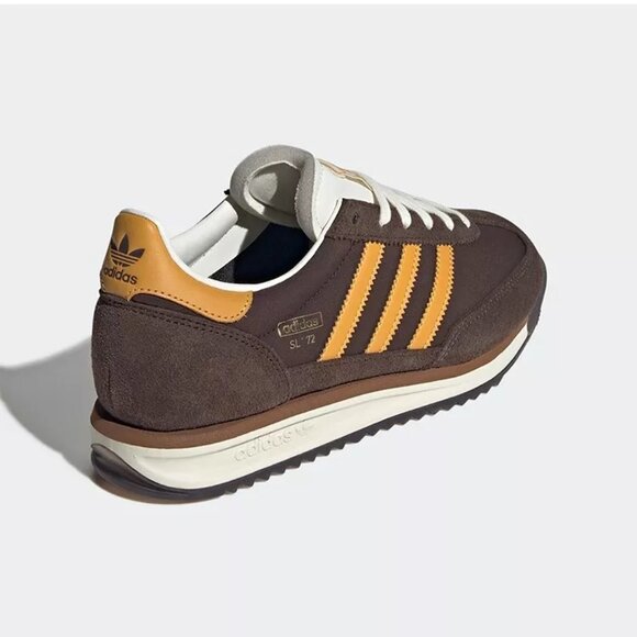 Adidas Originals SL 72 RS - Size Mens Casual Shoes Brown Yellow White JI2490 NEW - Picture 4 of 8